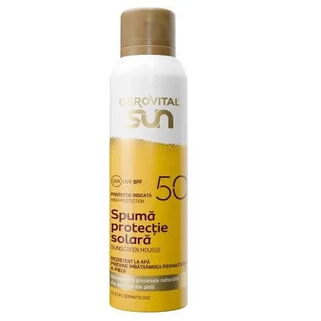 Spuma de corp cu protectie solara SPF 50 Sun, 150 ml, Gerovital — preț și oferte