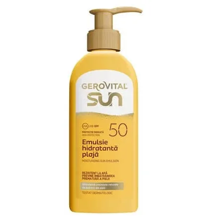 Emulsie hidratanta pentru plaja cu SPF 50 Sun, 200 ml, Gerovital — preț și oferte