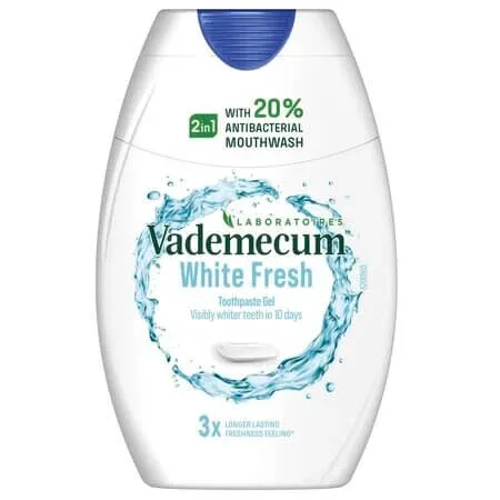 Pasta de dinti 2in1 White Fresh, 75 ml, Vademecum — preț și oferte