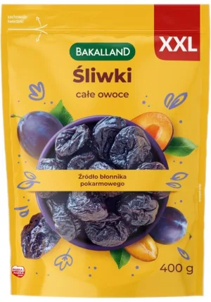 Bakalland Śliwki suszone 400 g (Expiry date 31.07.2026)