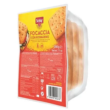 Focaccia cu rosmarin fara gluten, 200 g, Schar — preț și oferte