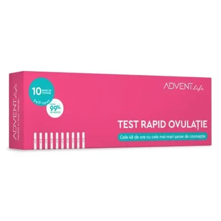Test rapid de ovulatie, 10 benzi, Advent Life — preț și oferte