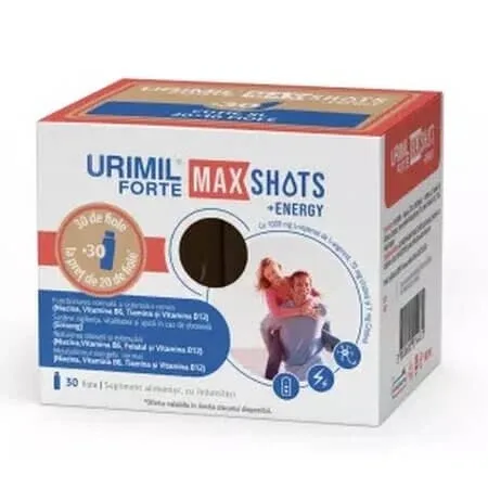 Urimil Forte Max Shots, 20+10 fiole, Naturpharma — preț și oferte