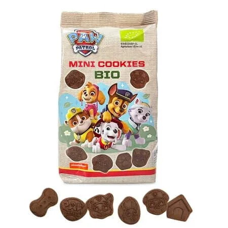 Mini biscuiti bio cu cacao, Paw Patrol, 100 g, Tasty and Unique — preț și oferte