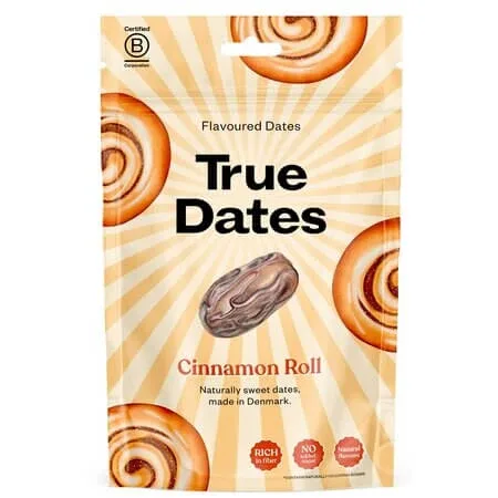 Curmale cu aroma Cinnamon Roll, 100 g, True Dates — preț și oferte
