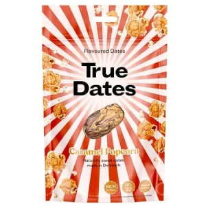 Curmale cu aroma Caramel Popcorn, 100 g, True Dates