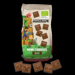 Mini biscuiti bio cu cacao, Minecarft, 100 g, Tasty and Unique
