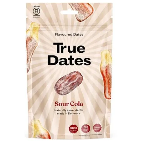 Curmale cu aroma Sour Cola, 100 g, True Dates — preț și oferte