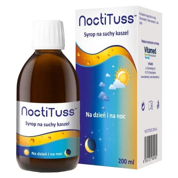 NoctiTuss, sirop pentru tuse uscată, de la vârsta de 1 an, 200 ml — preț și oferte