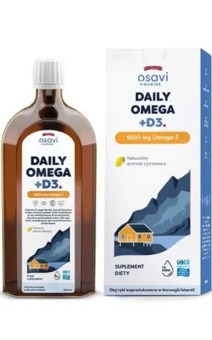 Osavi Daily Omega + D3 1600mg (marin) Lămâie 500 ml