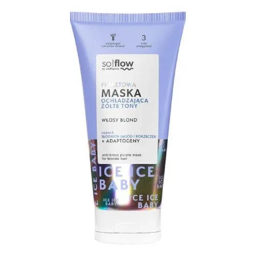 so!flow by Vis Plantis Mască violet pentru a răci tonurile galbene pentru părul blond, 200ml — preț și oferte