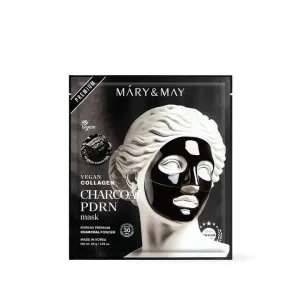 Mary & May - Mască vegană cu colagen și cărbune PDRN - 30g*4ea