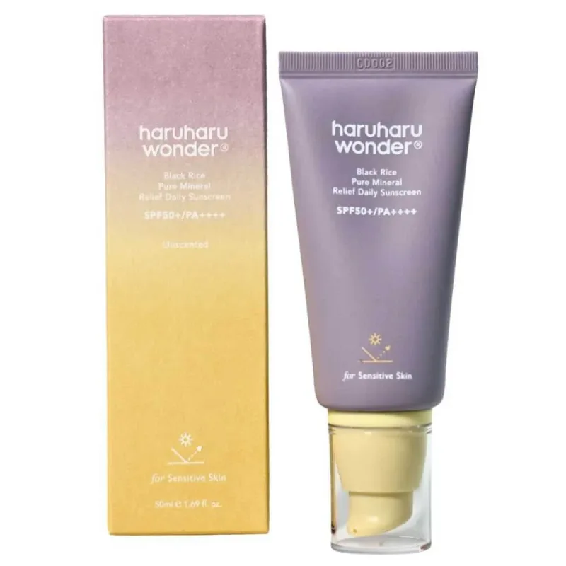 Haruharu Black Rice Pure Mineral Mineral Mineral Sunscreen Face Cream SPF50+ 50ml — preț și oferte