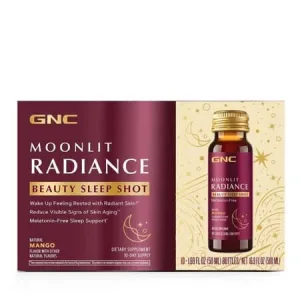 Shot pentru frumusete si somn cu aroma de mango, Moonlit Radiance, 10 x 50 ml, Gnc