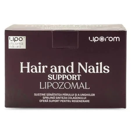 Vitamine si minerale pentru par si unghii Hair and Nails Support Lipozomal, 30 plicuri x 10 g, Liporom Liporom, Liposhell — preț și oferte