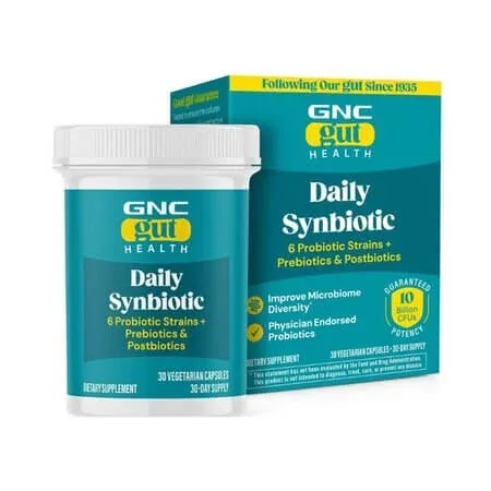 Probiotic 10 miliarde UFC culturi vii, pentru digestie si microbiom cu probiotice si prebiotice, 30 capsule, Gnc — preț și oferte