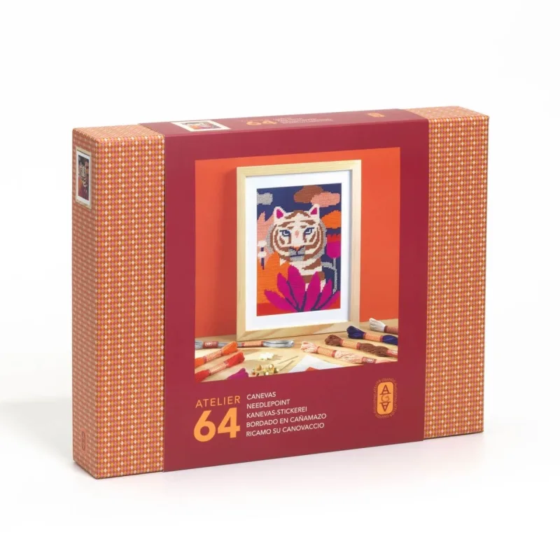 Atelier creativ 64 pentru adulti Goblen si broderie, Djeco — preț și oferte