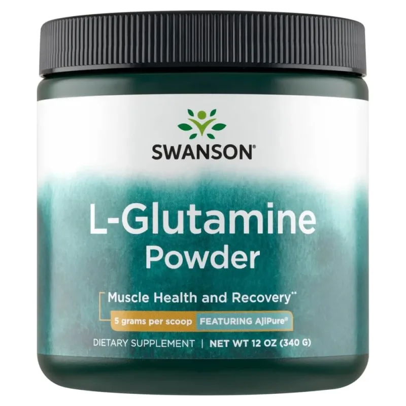 Swanson AjiPure L-Glutamine Powder, L-Glutamine, 340 g — preț și oferte