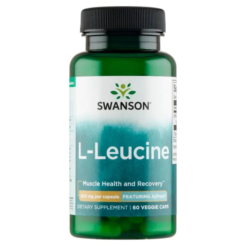 Swanson AjiPure L-Leucină, L-leucină 500 mg, 60 capsule vegetariene — preț și oferte