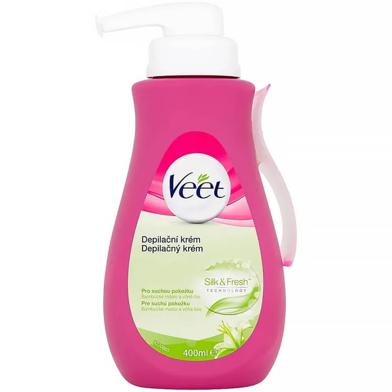 Cremă depilatoare hidratantă Veet pentru piele uscată cu pompă, 400 ml — preț și oferte