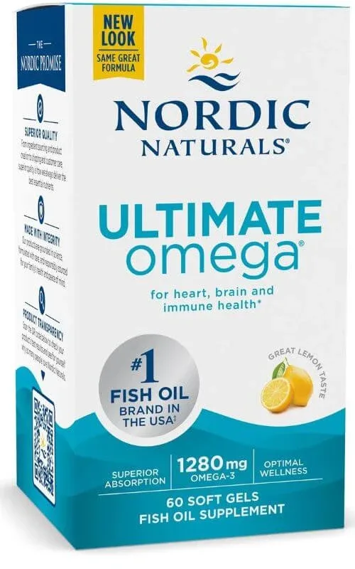 Ultimate Omega 1280 mg, lămâie 60 capsule Nordic Naturals Nordic Group B.V. — preț și oferte