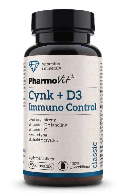 Zinc + D3 Immuno Control 90 capsule Pharmovit — preț și oferte