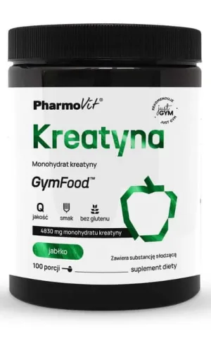 Creatină monohidrat 500g aromă măr GymFood Pharmovit
