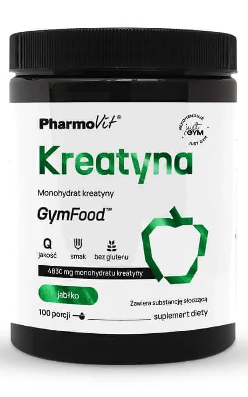 Creatină monohidrat 500g aromă măr GymFood Pharmovit — preț și oferte