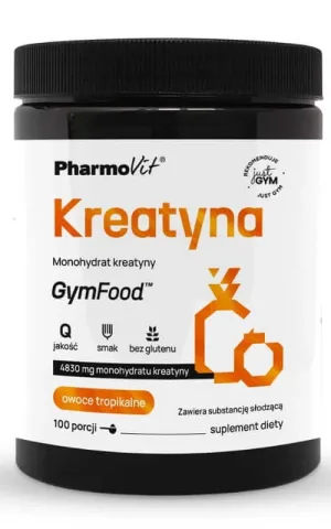 Creatină monohidrat 500g aromă fructe tropicale GymFood Pharmovit