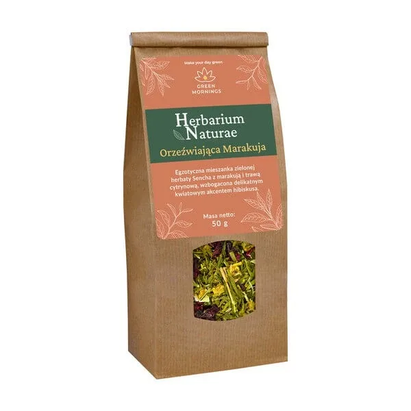 Green Mornings, Herbarium Naturae, Maracuja răcoritoare, compoziție de ceai verde, 50 g — preț și oferte