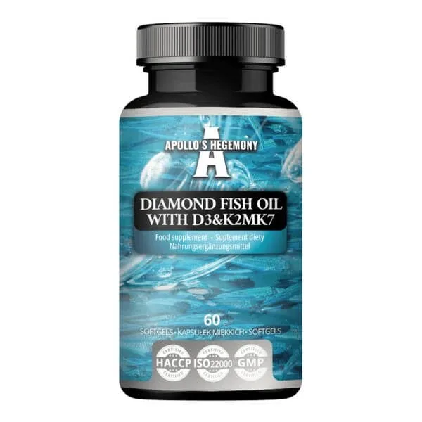 Apollo's Hegemony Diamond Fish Oil cu D3 &amp; K2, capsule, 60 buc. — preț și oferte