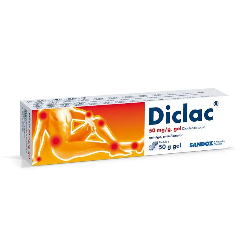 Diclac gel, 50 mg/g, Sandoz | 50 g — preț și oferte