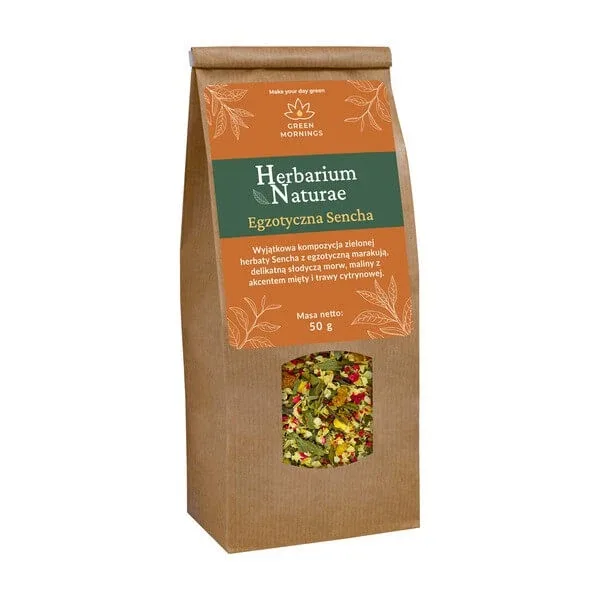 Green Mornings, Herbarium Naturae, Exotic Sencha, ceai de plante și fructe, 50 g — preț și oferte