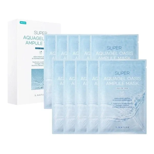 S. Nature Super Aquagel Oasis Ampule Mask, mască de față cu gel, 10 x 30 ml — preț și oferte