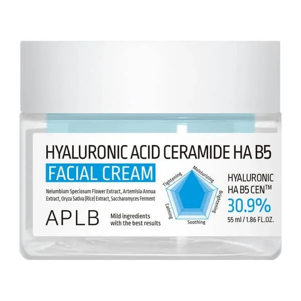 APLB Hyaluronic Acid Ceramide HA B5, cremă de hidratare facială cu acid hialuronic, ceramide și vitamina B5, 55 ml — preț și oferte