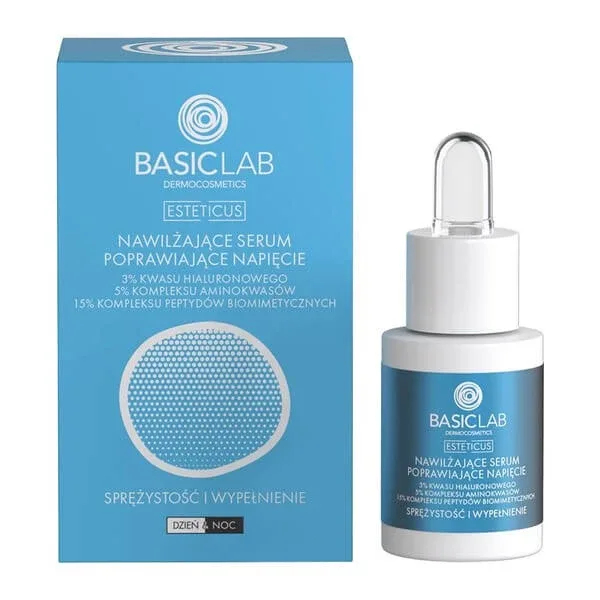 BasicLab Esteticus Dermocosmetics, ser hidratant pentru îmbunătățirea tensiunii, 15 ml — preț și oferte