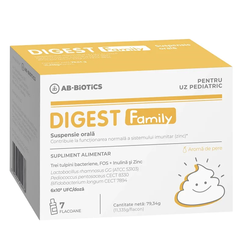 Digest Family suspensie orala, Ab-Biotics | 7 flacoane AB BIOTICS — preț și oferte