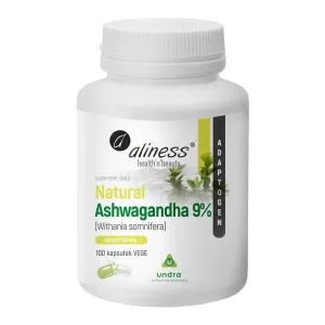 Aliness Natural Ashwagandha 9%, capsule, 100 buc.