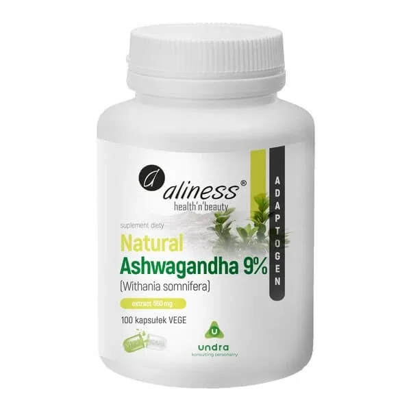 Aliness Natural Ashwagandha 9%, capsule, 100 buc. — preț și oferte