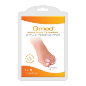 Qmed Hallux Valgus Toe Spreader, separator de deget valgus, mărimea M, 1 buc.