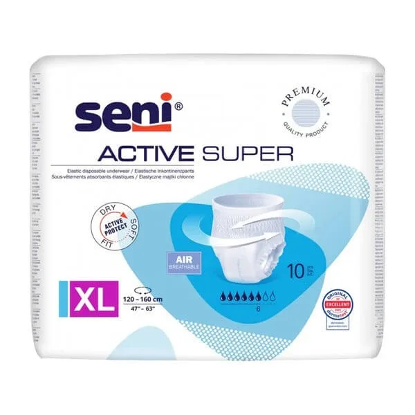 Seni Active Super, slip elastic absorbant, XXL, 10 buc. — preț și oferte