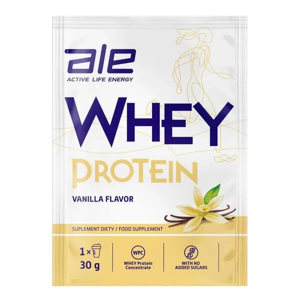 ALE Whey Protein Vanilla Flavor, pulbere, 30 g — preț și oferte