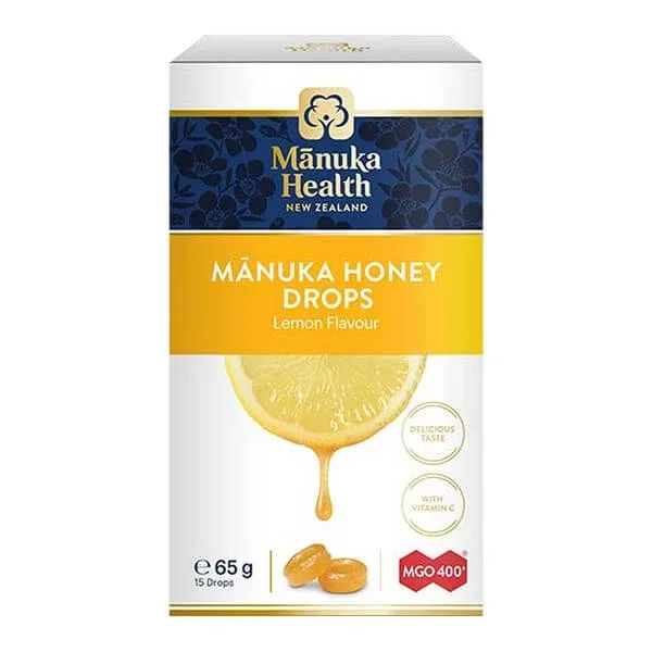 Bomboane cu miere de Manuka MGO 400+ și vitamina C aromă de lămâie, 65 g — preț și oferte