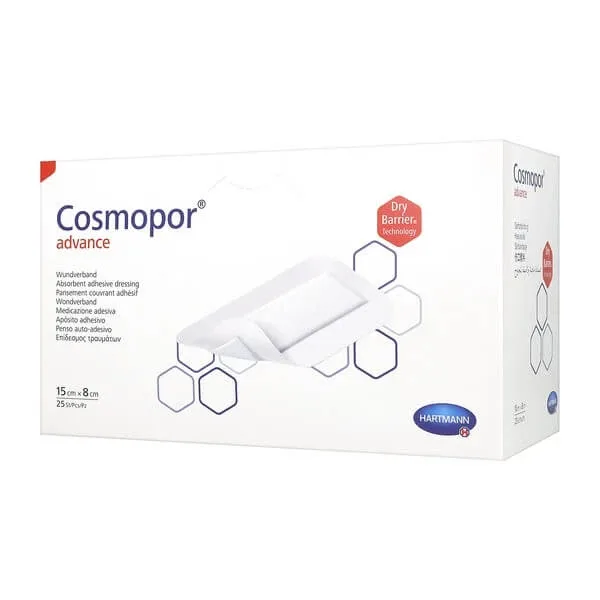 Cosmopor Advance, pansament pentru răni cu supurație mare, 15 cm x 8 cm, 25 buc. — preț și oferte