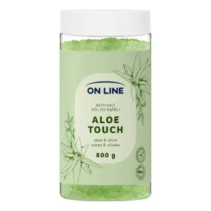 On Line Aloe Touch, sare de baie cu aloe vera și ulei de măsline, 800 g