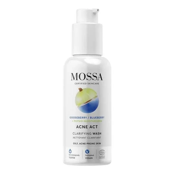 Mossa, gel de curățare pentru ten cu imperfecțiuni cu cătină și afine, 140 ml — preț și oferte