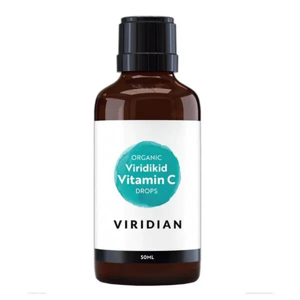 Viridian, Viridikid Vitamina C organică pentru copii, picături, 50 ml — preț și oferte