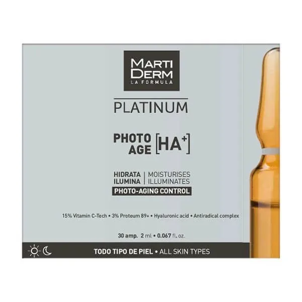 MartiDerm Platinum, Photo Age HA+, ser, fiole, 30 x 2 ml — preț și oferte