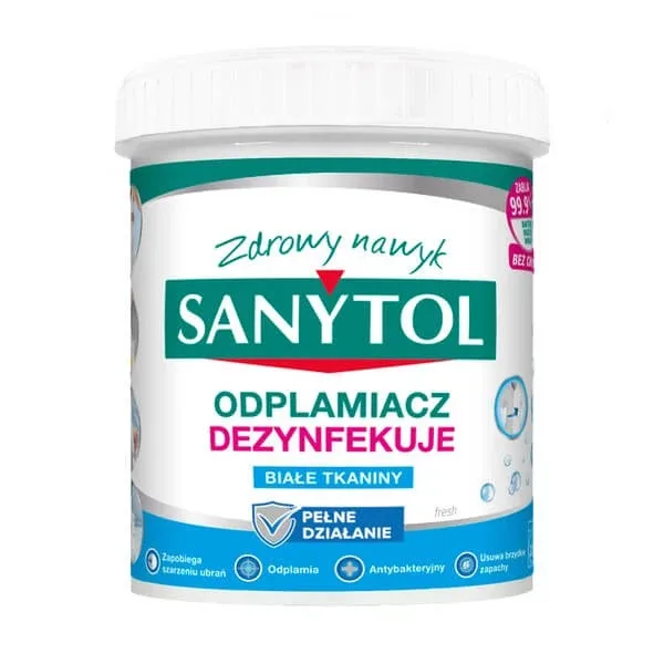 Sanytol, praf dezinfectant pentru îndepărtarea petelor, pentru țesături albe, 450 g — preț și oferte