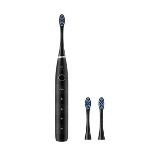 Oclean Flow S, periuță de dinți sonică cu 3 vârfuri, negru, 1 buc.